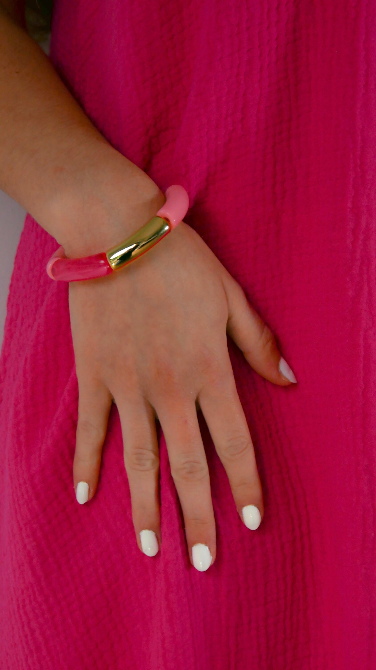 Bracelet Alice rose marbré