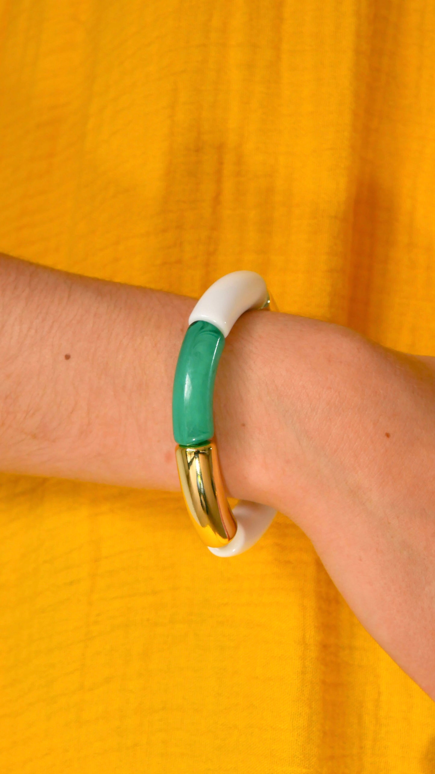 Bracelet Alice turquoise blanc