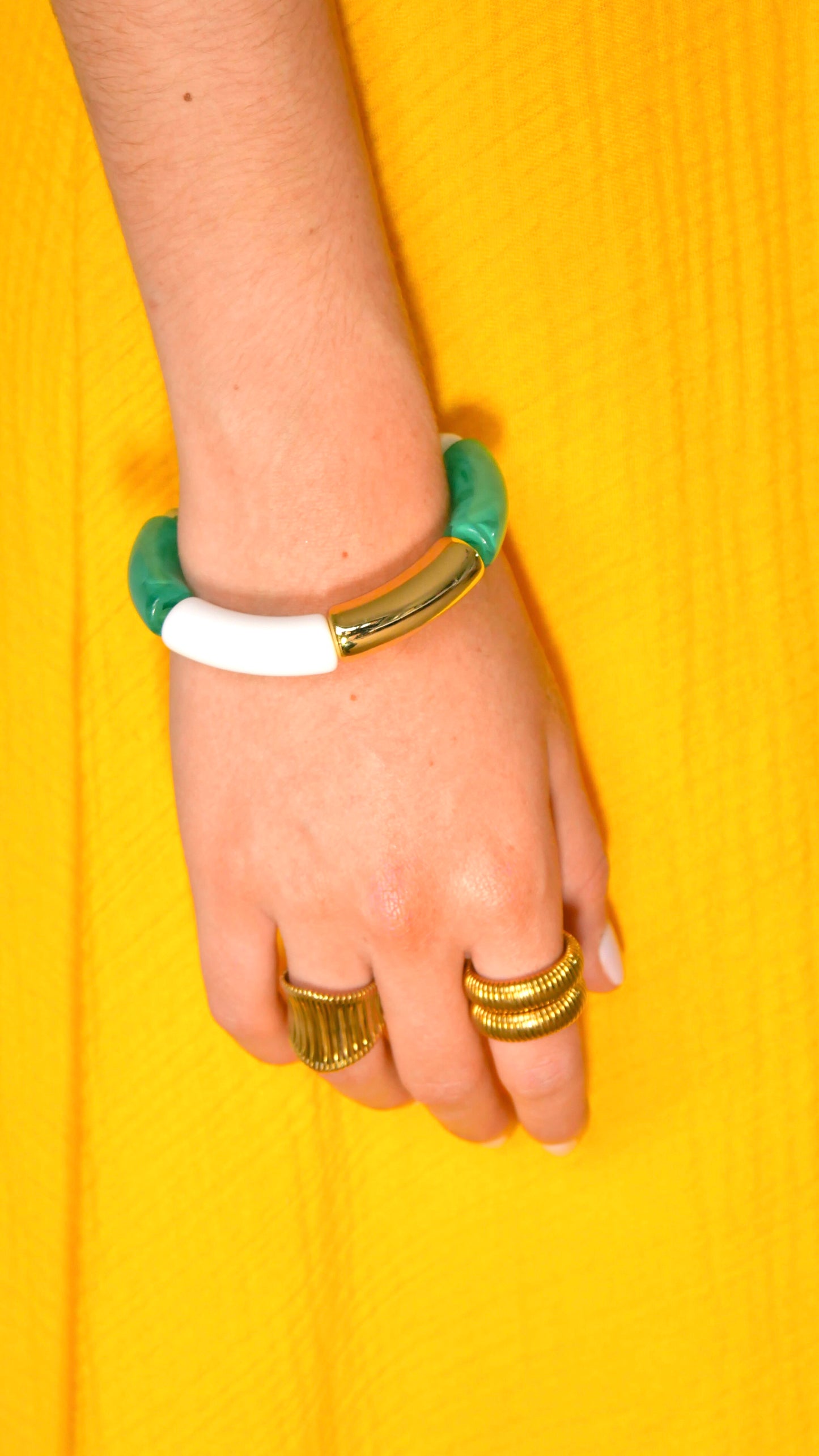 Bracelet Alice turquoise blanc