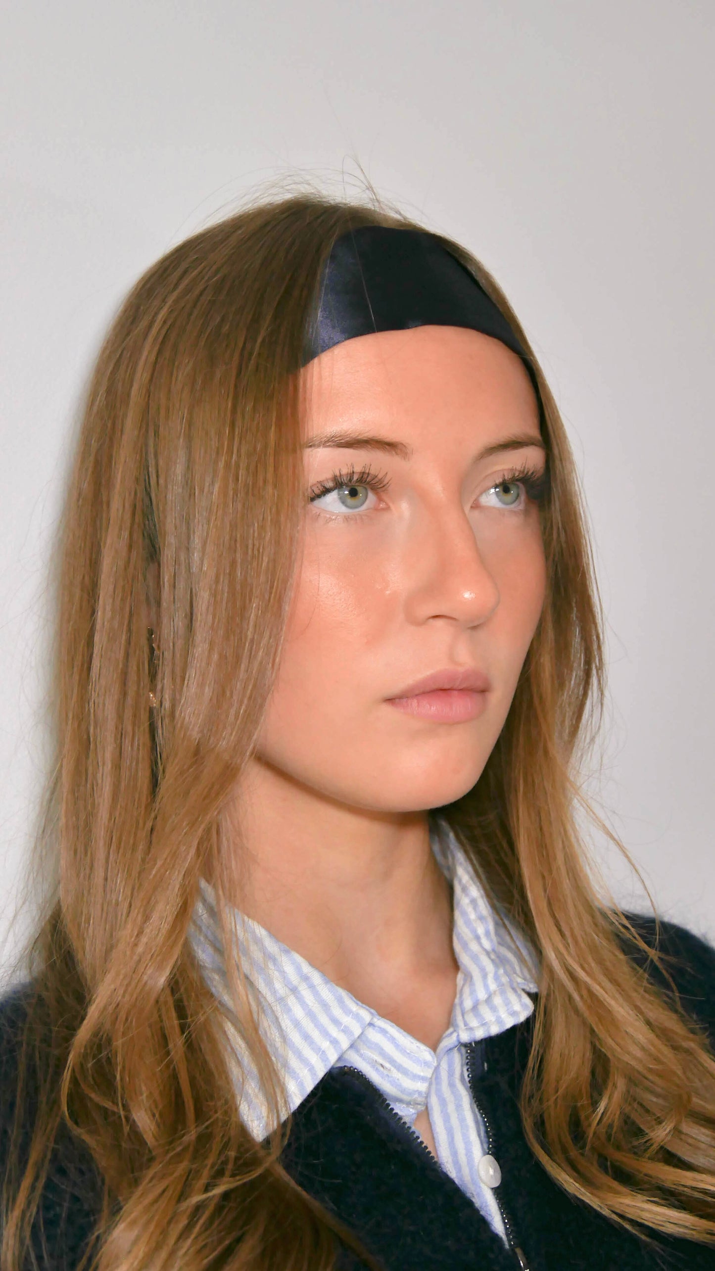 Bandeau Satine marine